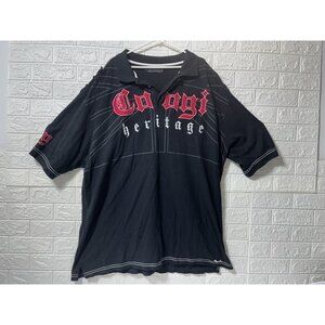 COOGI Heritage Black & Red Men’s Embroidered T-Shirt Size 5X